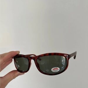 Vintage deadstock tortoise shell wide frame sunglasses